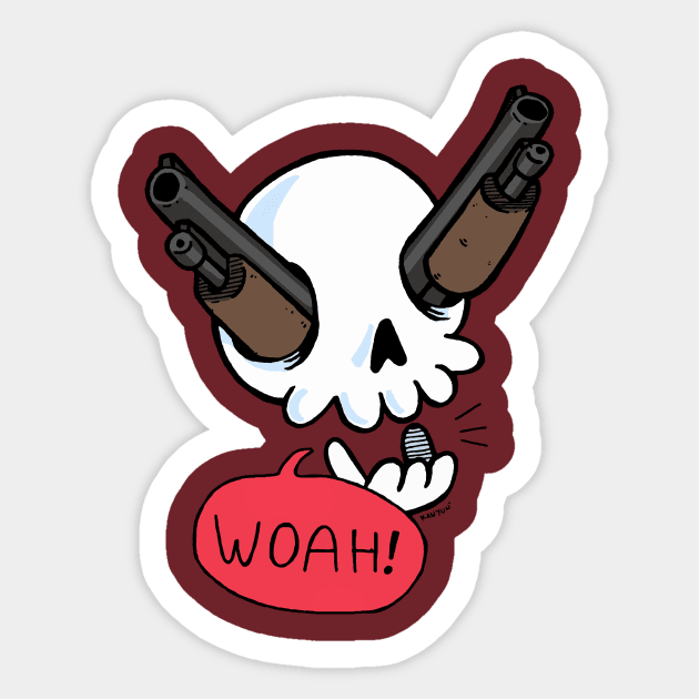 Guns 'A Blazin! Sticker by ControllerGeek